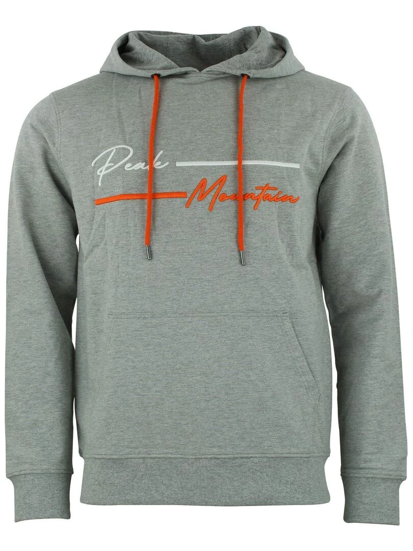 Sweat à capuche homme CODEK PEAK MOUNTAIN Gris