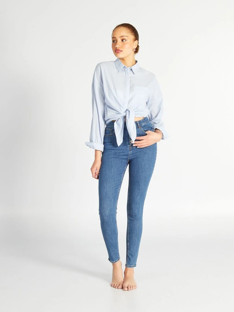 Jean skinny taille haute Stone