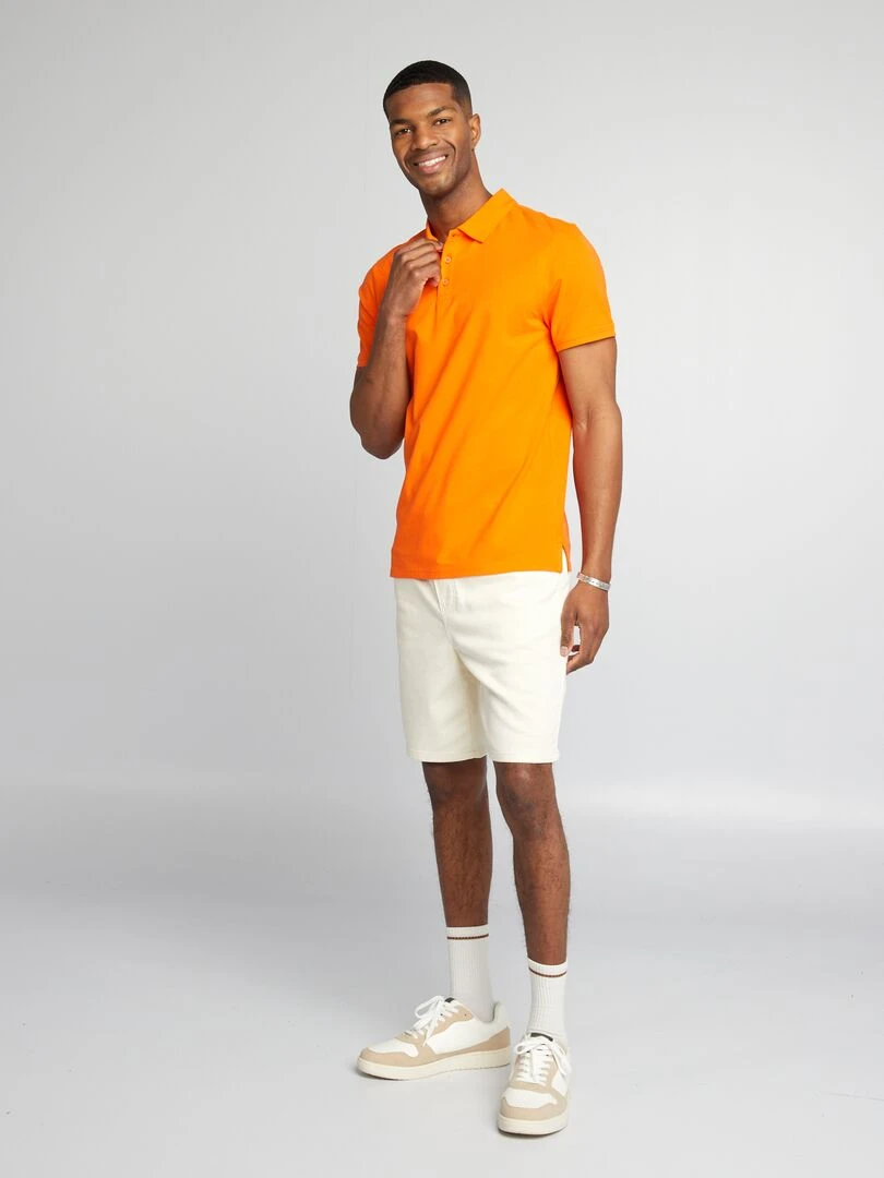 Polo stretch slim fit Orange