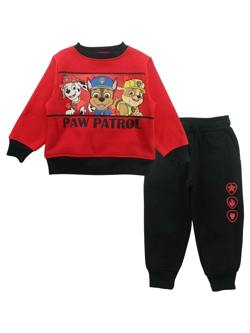 Paw Patrol Ensemble Sweat pantalon garçon Imprimé La Pat' Patrouille Rouge