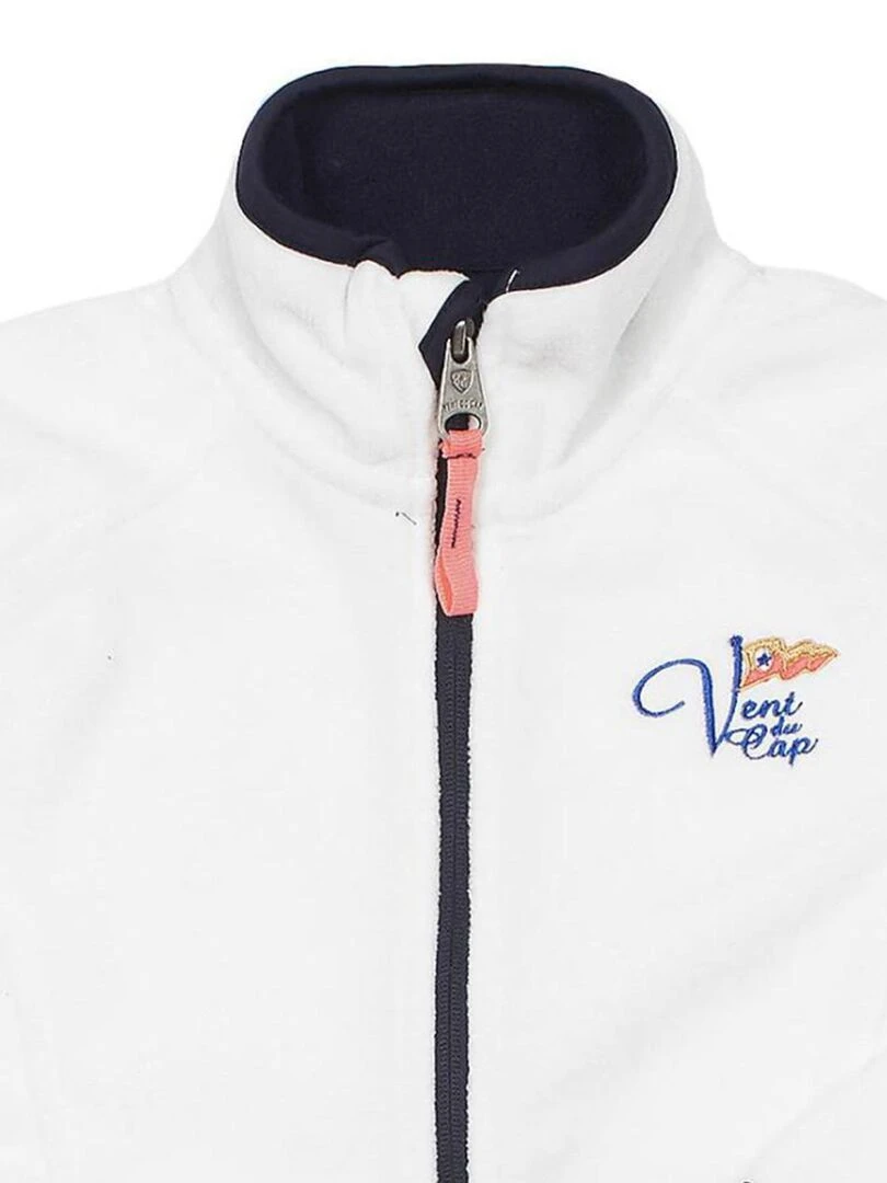 Blouson polaire fille FALICEA   VENT DU CAP   Ecru