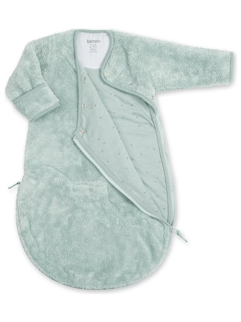 Bemini Gigoteuse avec moufles Softy et jersey Vert sapin
