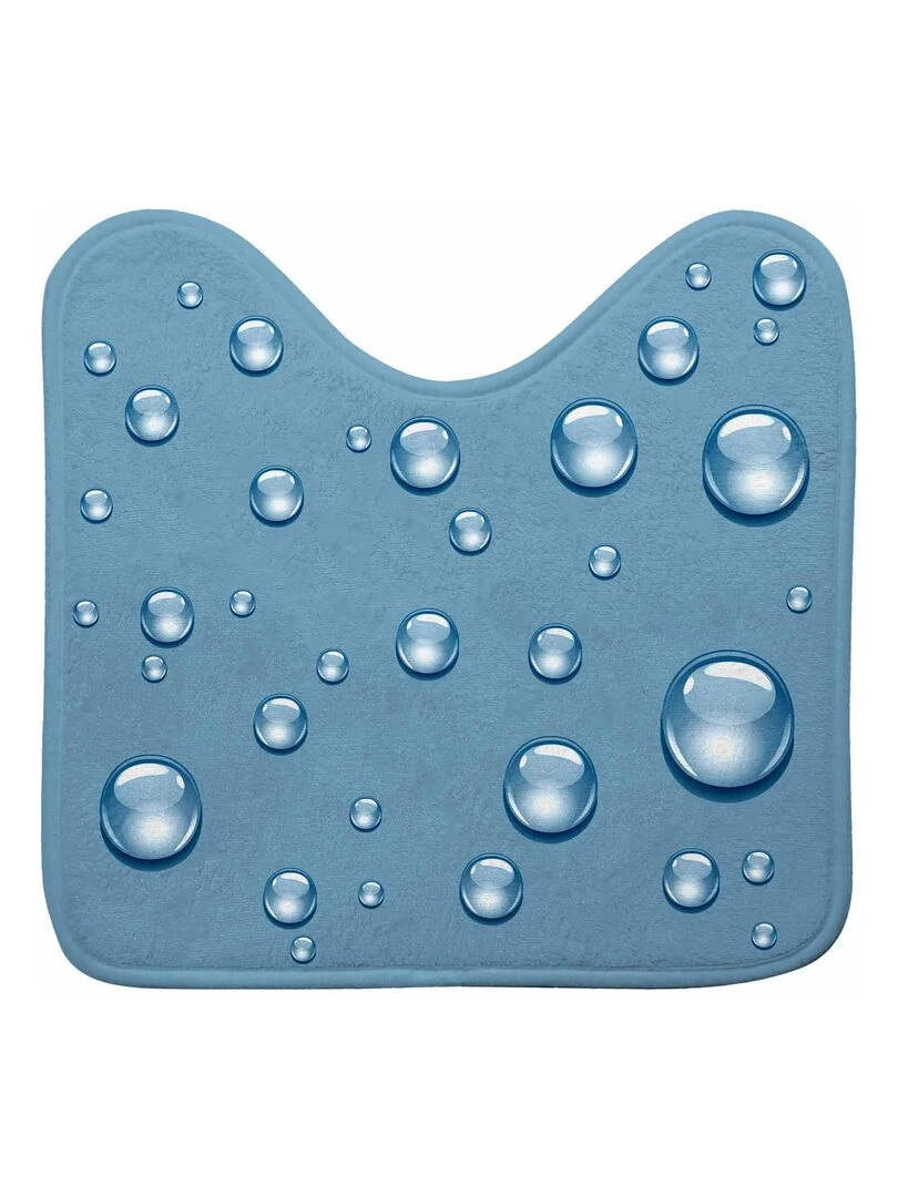 Tapis contour de WC 45 x 45 cm Bulles d eau Bleu