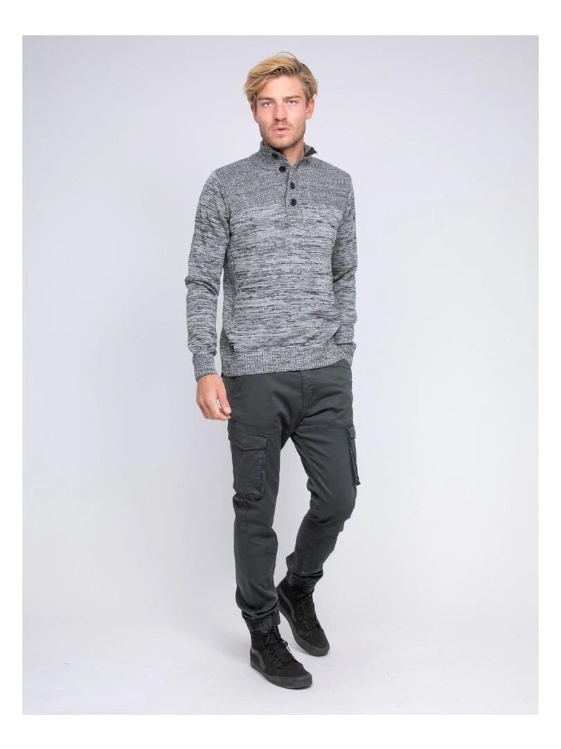 Pull col montant LAOSHEN   Gris foncé