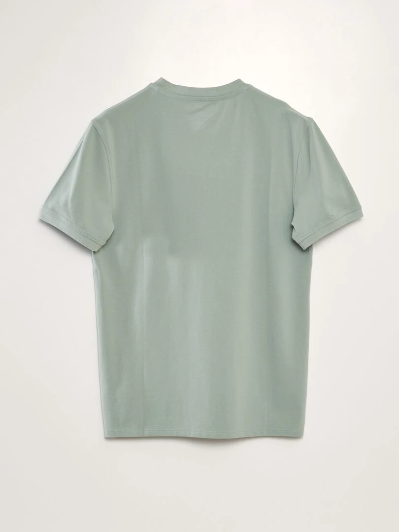 Polo en piqué de coton uni Vert