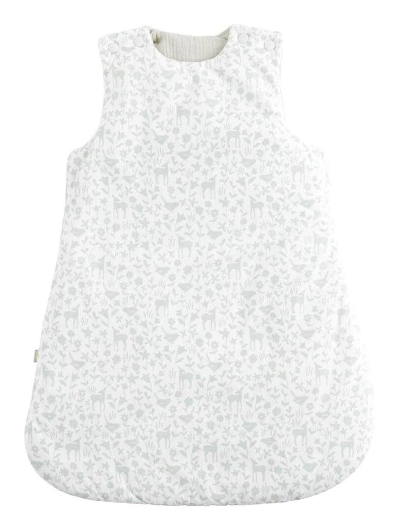 Gigoteuse naissance en coton blanc imprimé SAUTHON Blanc Bleu