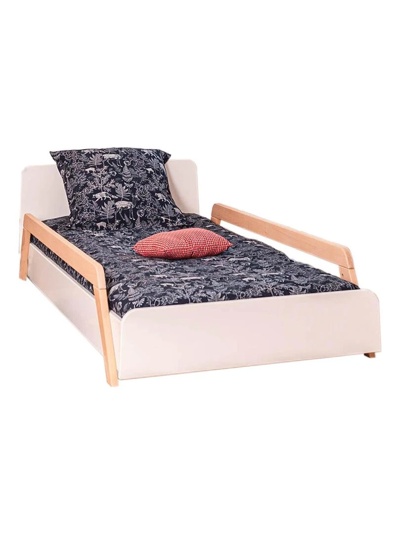 Lit enfant avec barrières Pixia AKITEN RETAIL Blanc Marron