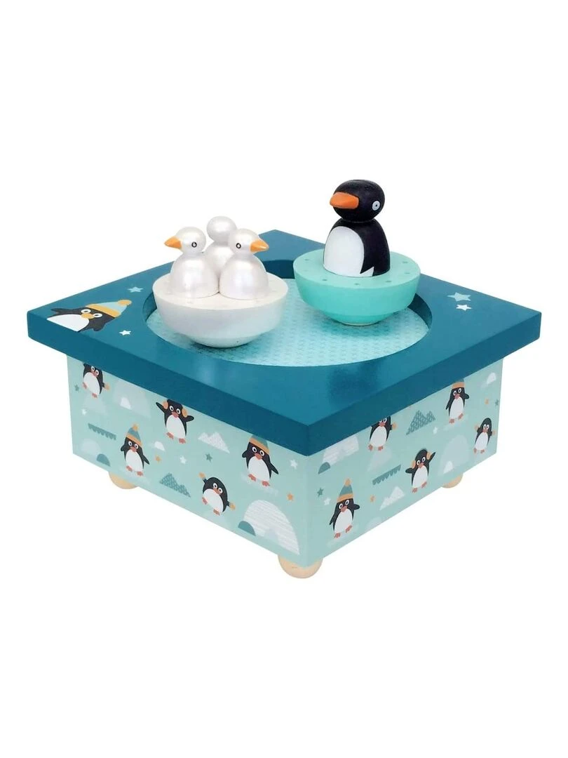 Boîte à musique magnétique famille pingouins (11 5 x 8 5 cm) N/A