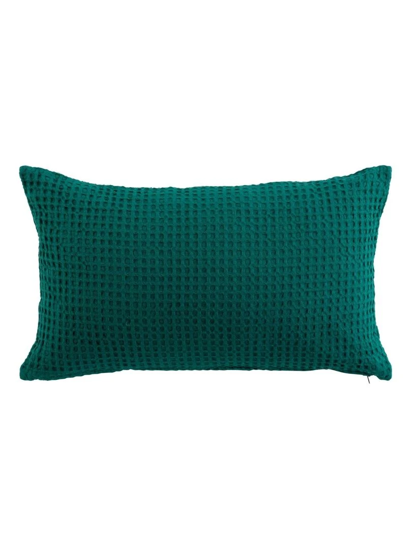 Coussin déhoussable en nid d'abeille Vert foncé