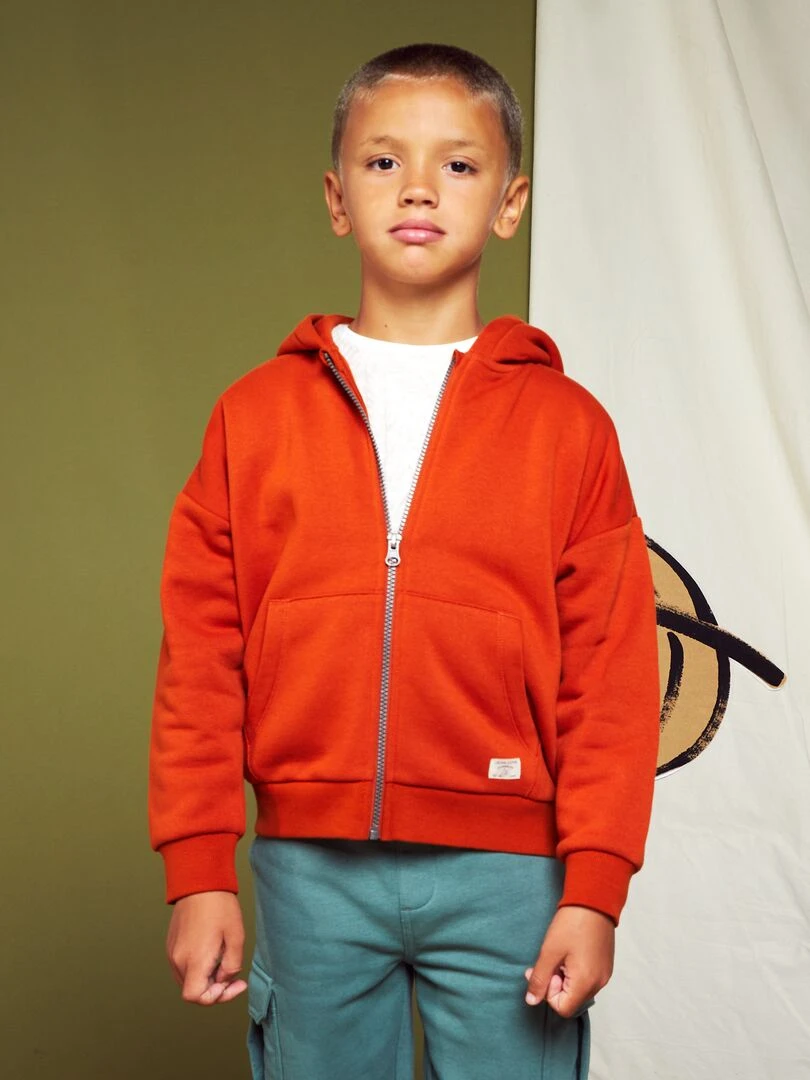 Sweat en molleton   Orange