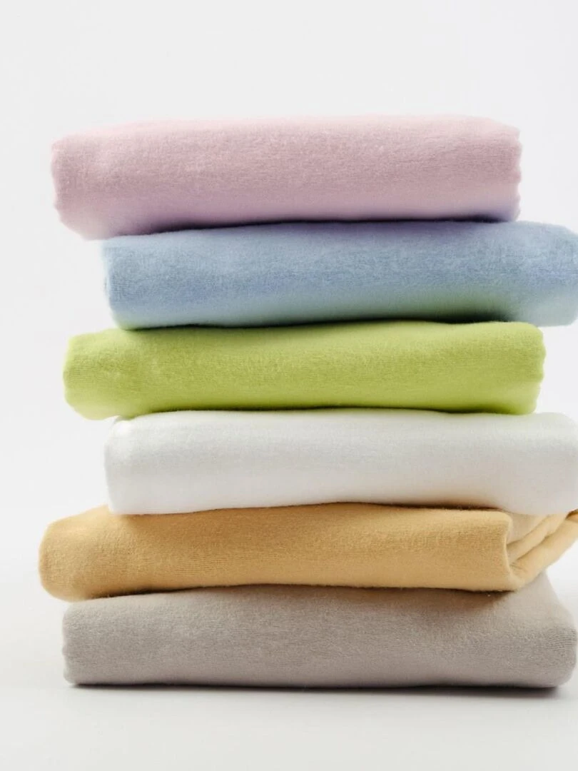 Drap housse coton 57 fils en molleton flanelle TOUDOUX   Vert