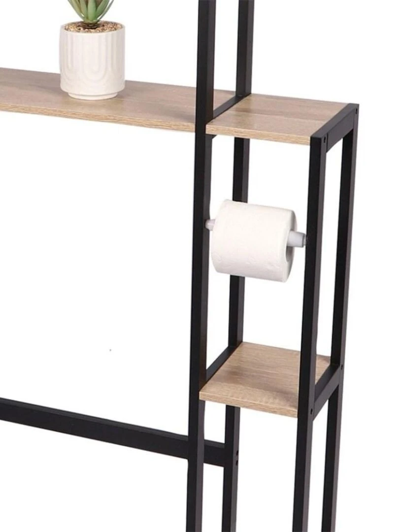 Étagère contour WC avec dérouleur Colorado Noir