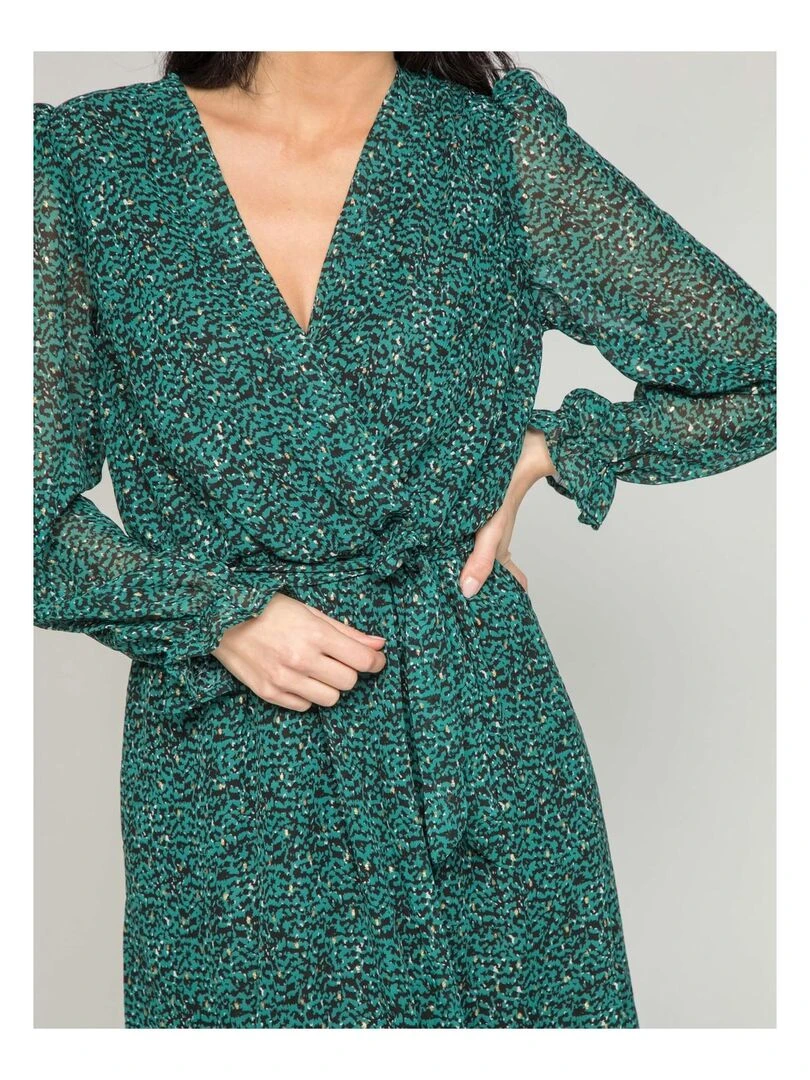 Robe longue motifs ILARIA   Vert
