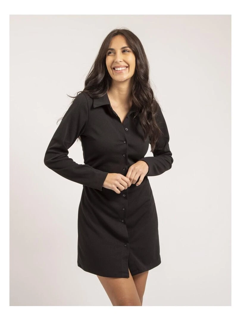 Robe chemise courte IRATIA Noir