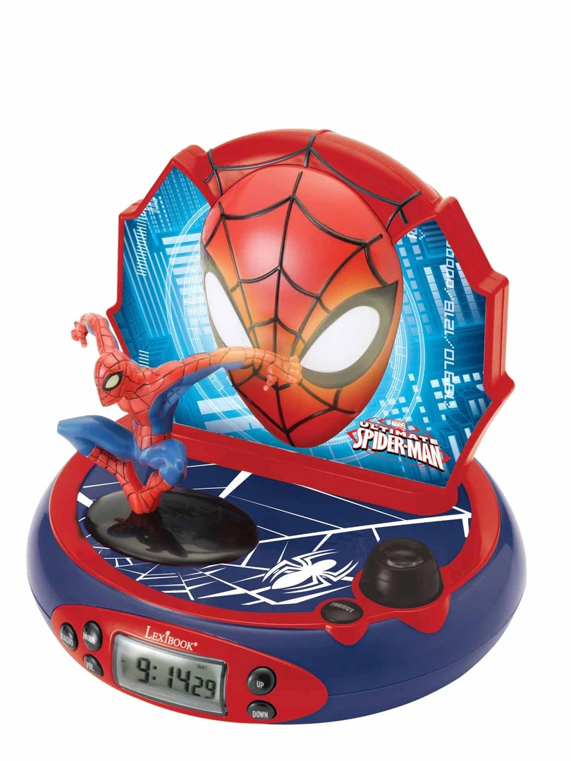 Réveil Projecteur Spiderman En 3d Avec Des Sons De Super héros   N/A