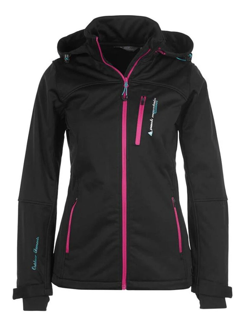 Blouson softshell femme ANNE PEAK MOUNTAIN Noir
