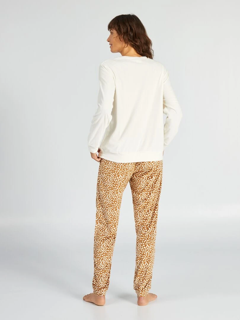 Pyjama polaire 'Disney'   2 pièces   Blanc