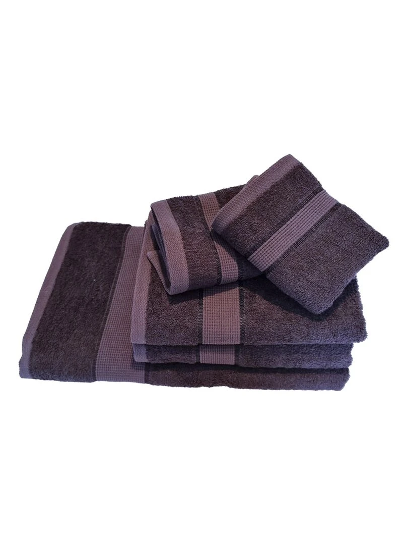 Lot de Serviette en Bambou Marron Marron