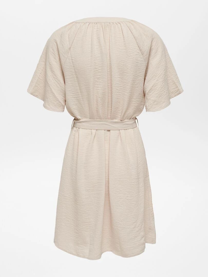 Robe 'JDY' avec ceinture à nouer Beige