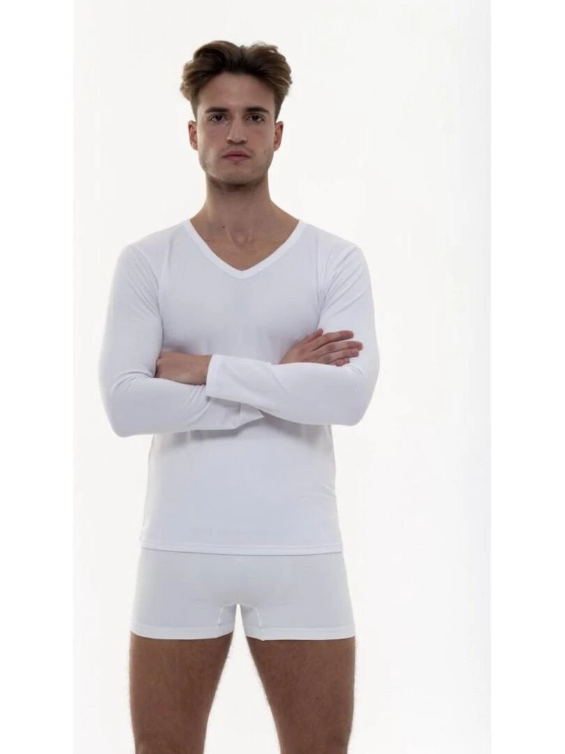 Pack 3 T shirt thermique polaire  Alaska   Blanc