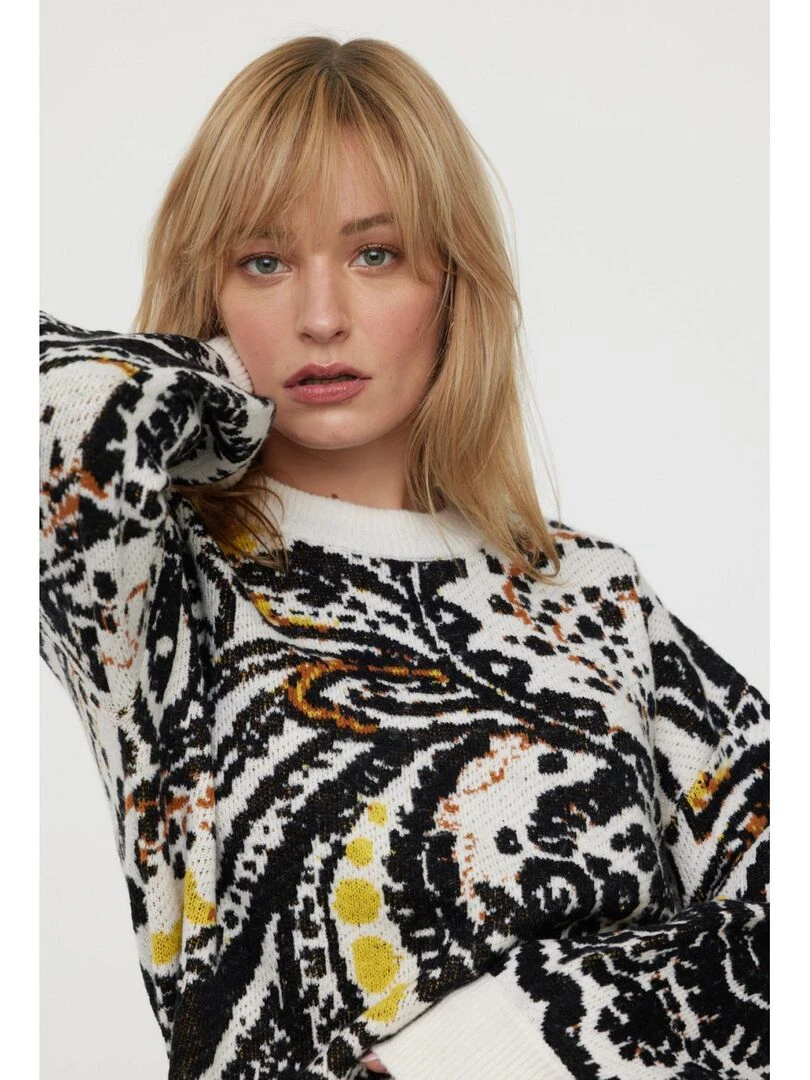 Lee Cooper   Pull manches longues polyester loose CATIKA   Beige