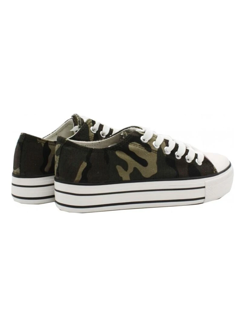 Baskets basses Kebello   Kaki