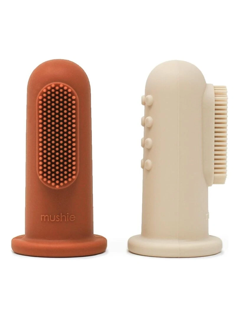 Lot de 2 brosses à dent à doigt Shifting sand/Clay Rouge