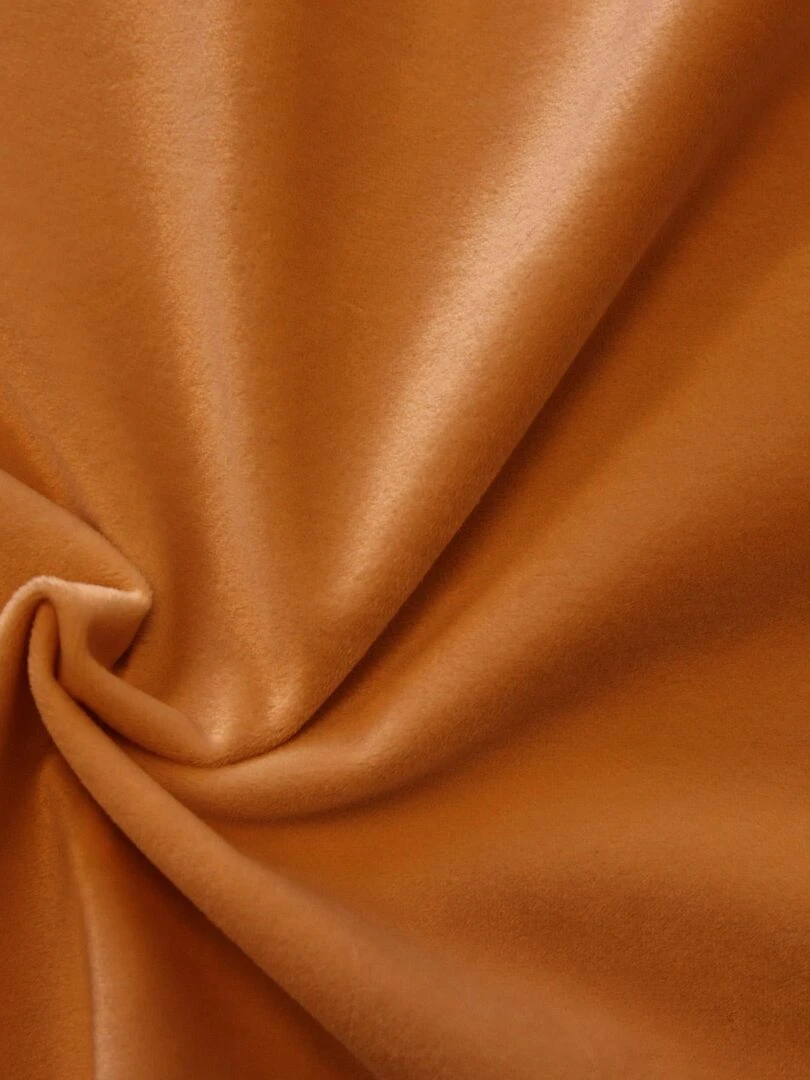 Rideau feutré en velours uni Marron tabac