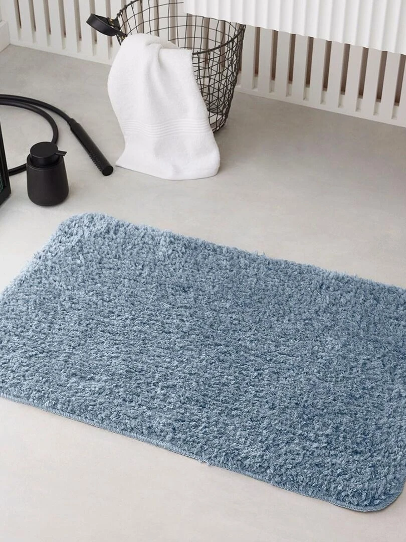 Tapis de bain tufté uni 'ESSENTIAL' 'TODAY' Bleu ardoise