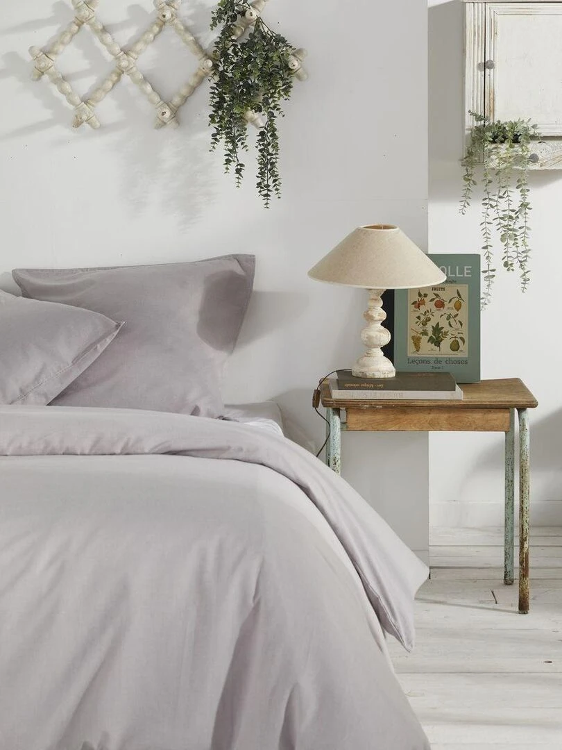 Parure de lit uni 'CHARME CONSTANCE' 'TODAY' Gris clair