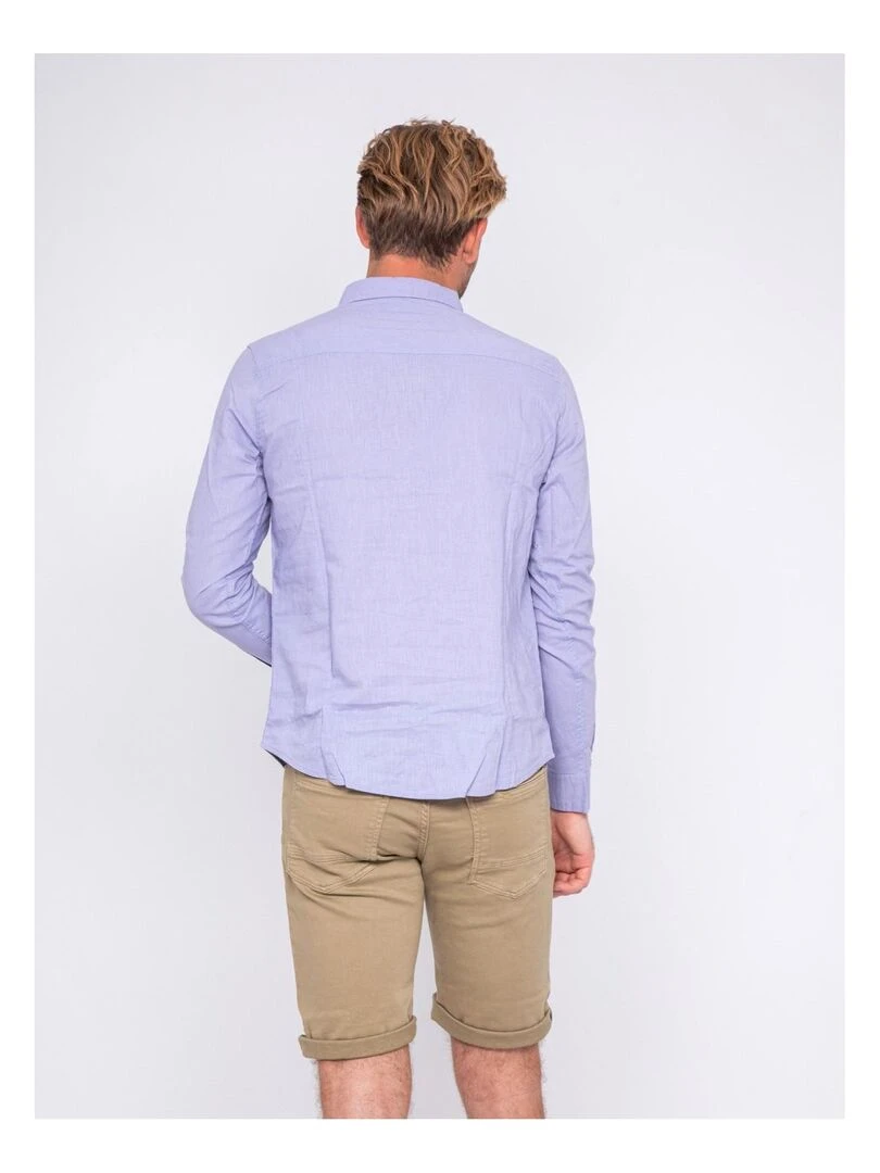 Chemise manches longues lin et coton DALICOT Violet