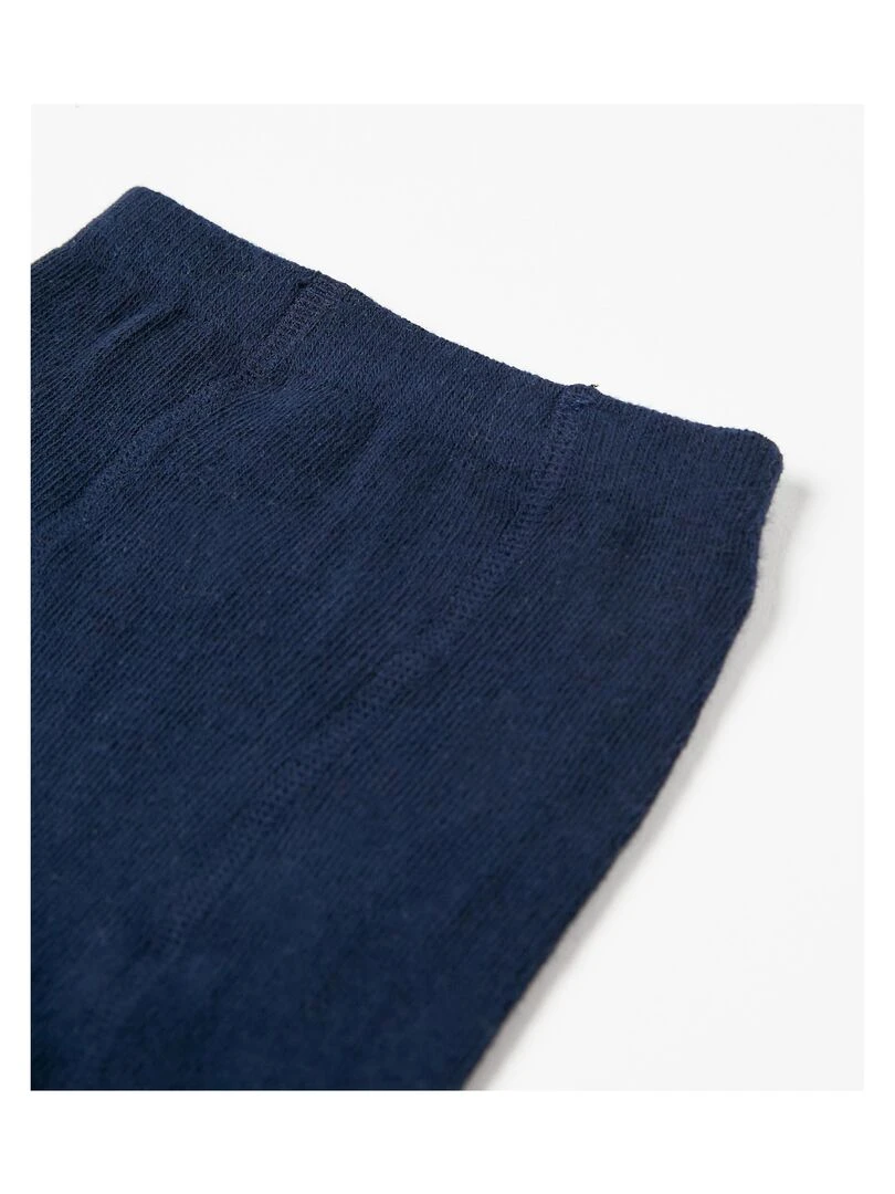 Collant en coton stretch essential line 'Zippy' Bleu nuit
