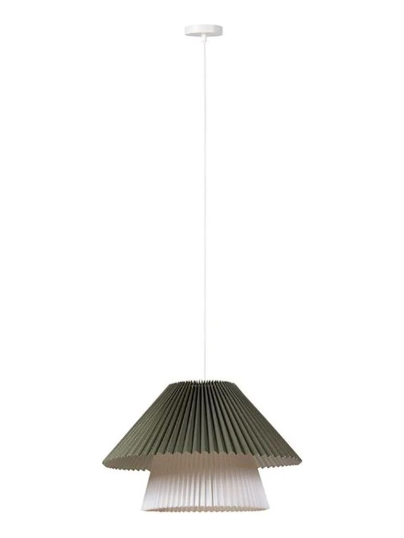 Suspension double tissu Aurélia vert blanc D52   Vert