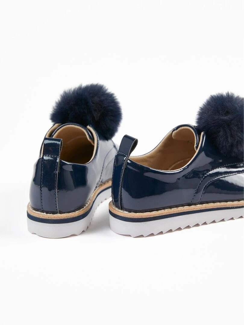 Chaussures Vernies avec Pompon Fille ALPINE LUXURY Bleu foncé