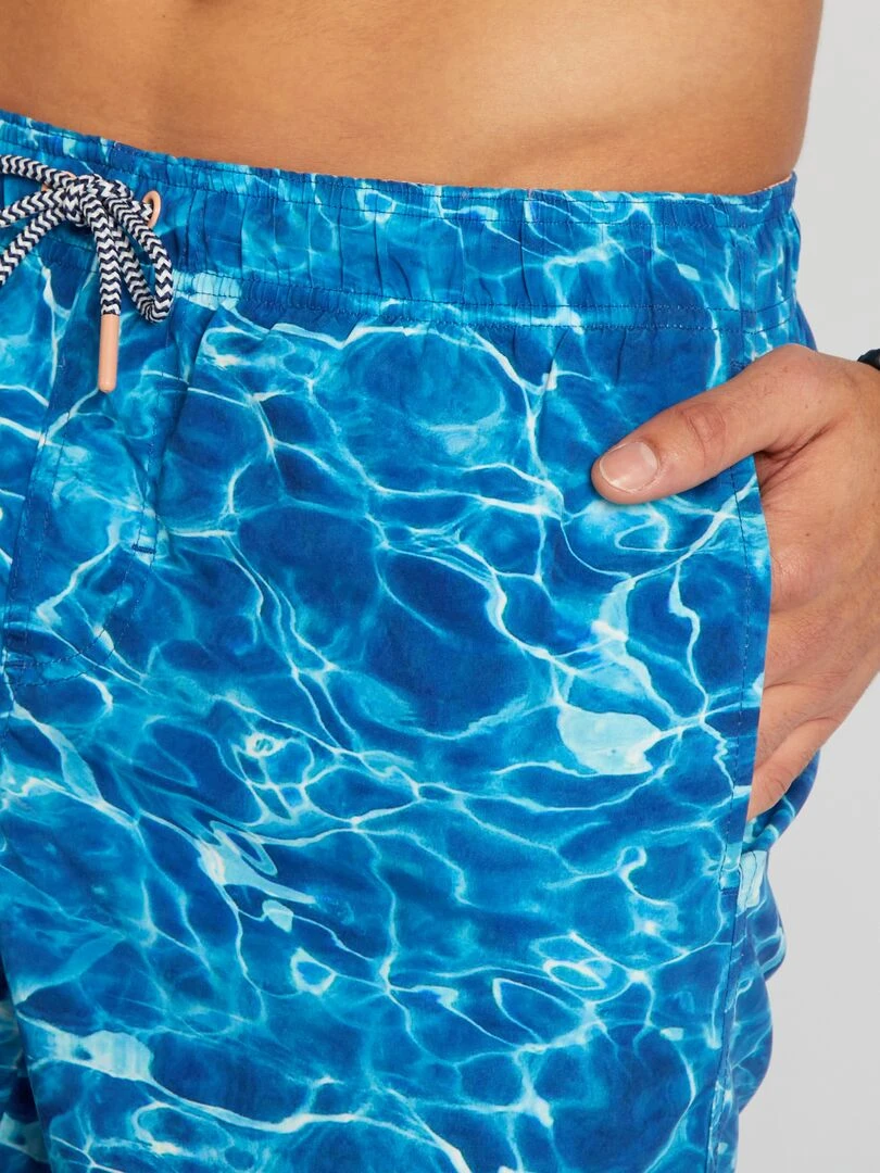 Short de bain imprimé   Bleu