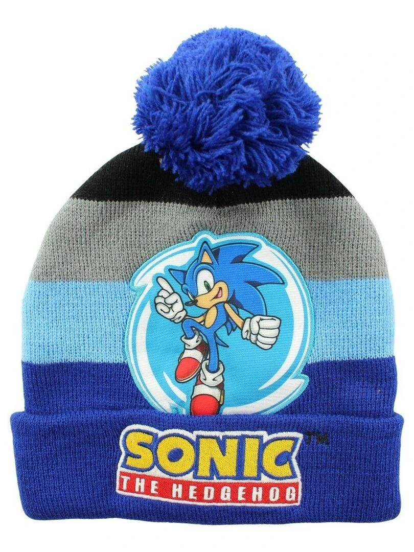 Sonic Bonnet garçon imprimé Sonic Bleu