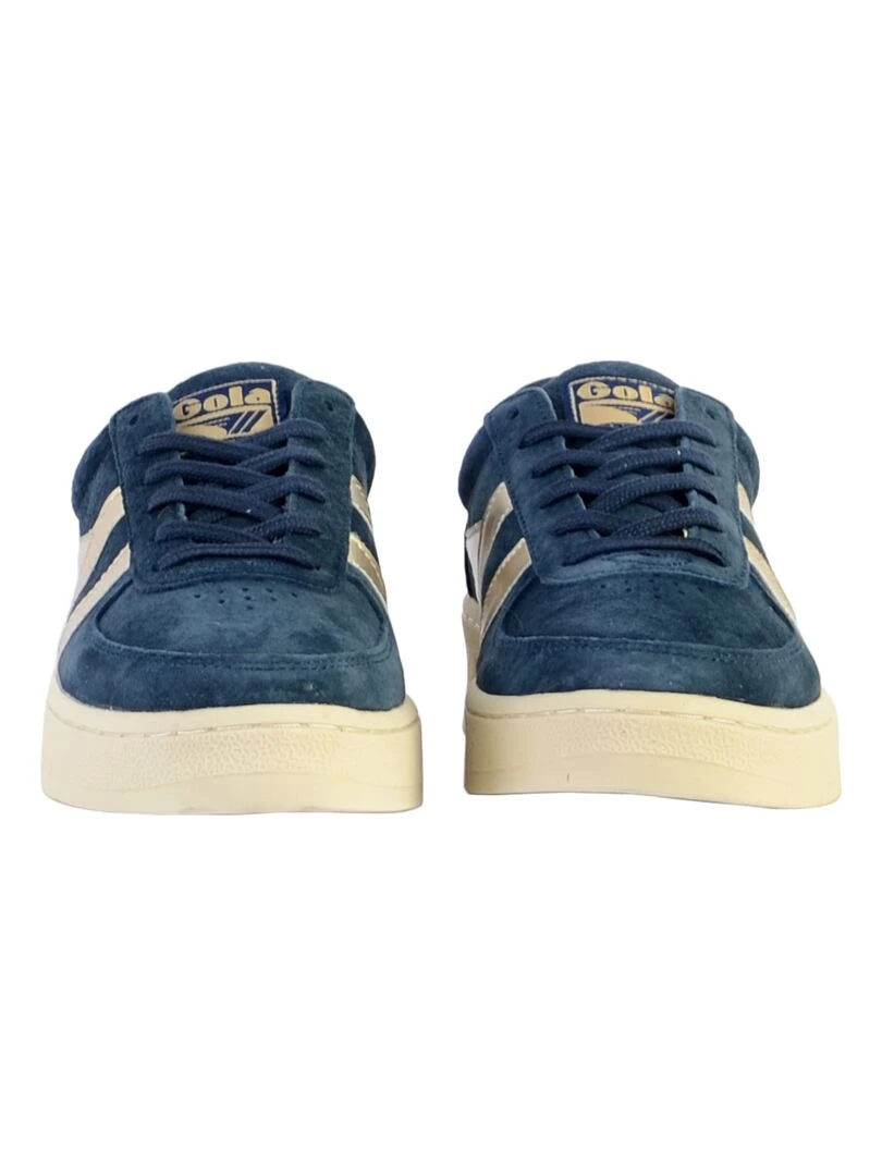 Baskets Gola Harrier Suede   Gris Bleu marine