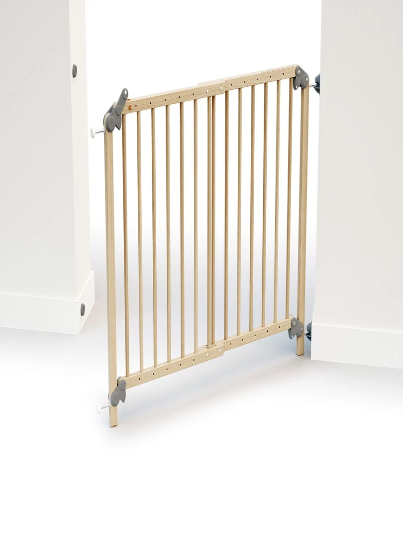 WEBABY Barrière de sécurité extensible Marron foncé