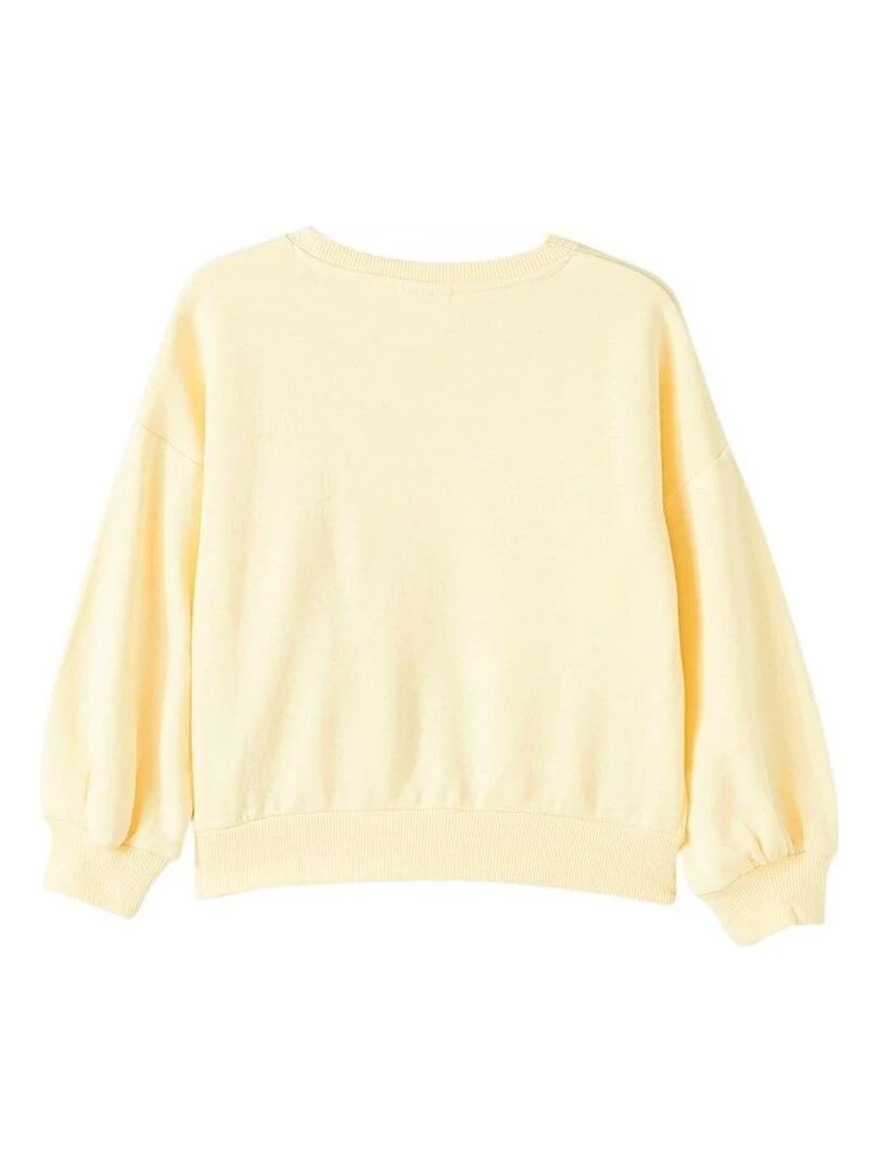Disney Sweat fille imprimé Minnie en coton Jaune