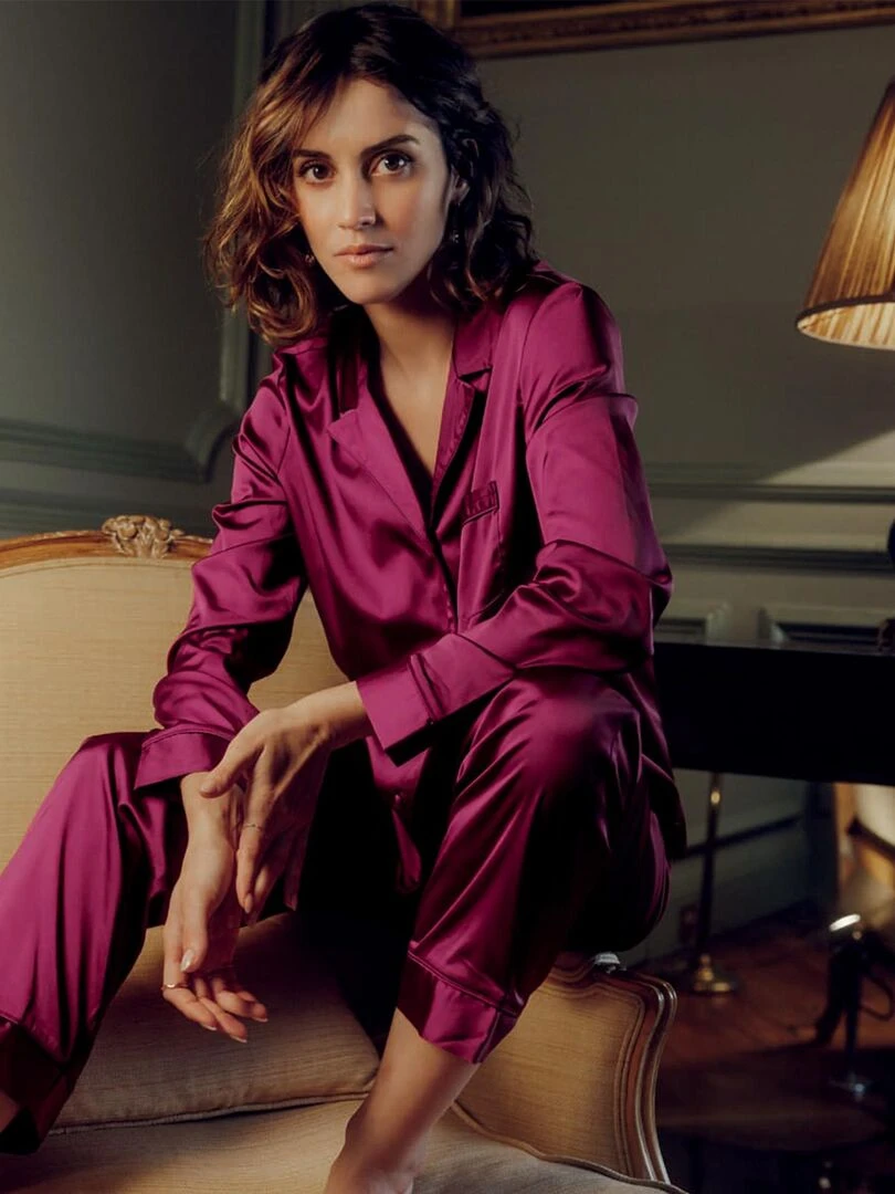 Veste satin Chimene   RougeGorge Lingerie   Rouge