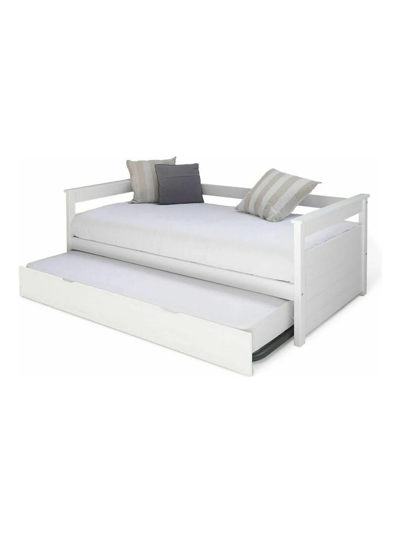 Lit banquette gigogne Izao   AKITEN RETAIL   Blanc Blanc
