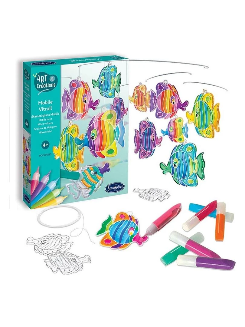 Mobile Vitrail Poissons Art et creations N/A