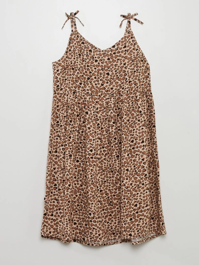 Robe à motif   Beige