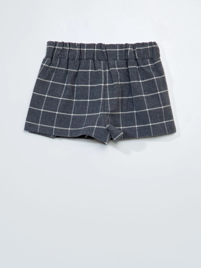 Short en flanelle Gris