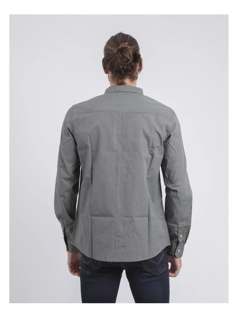 Chemise manches longues motifs TAMOX Gris