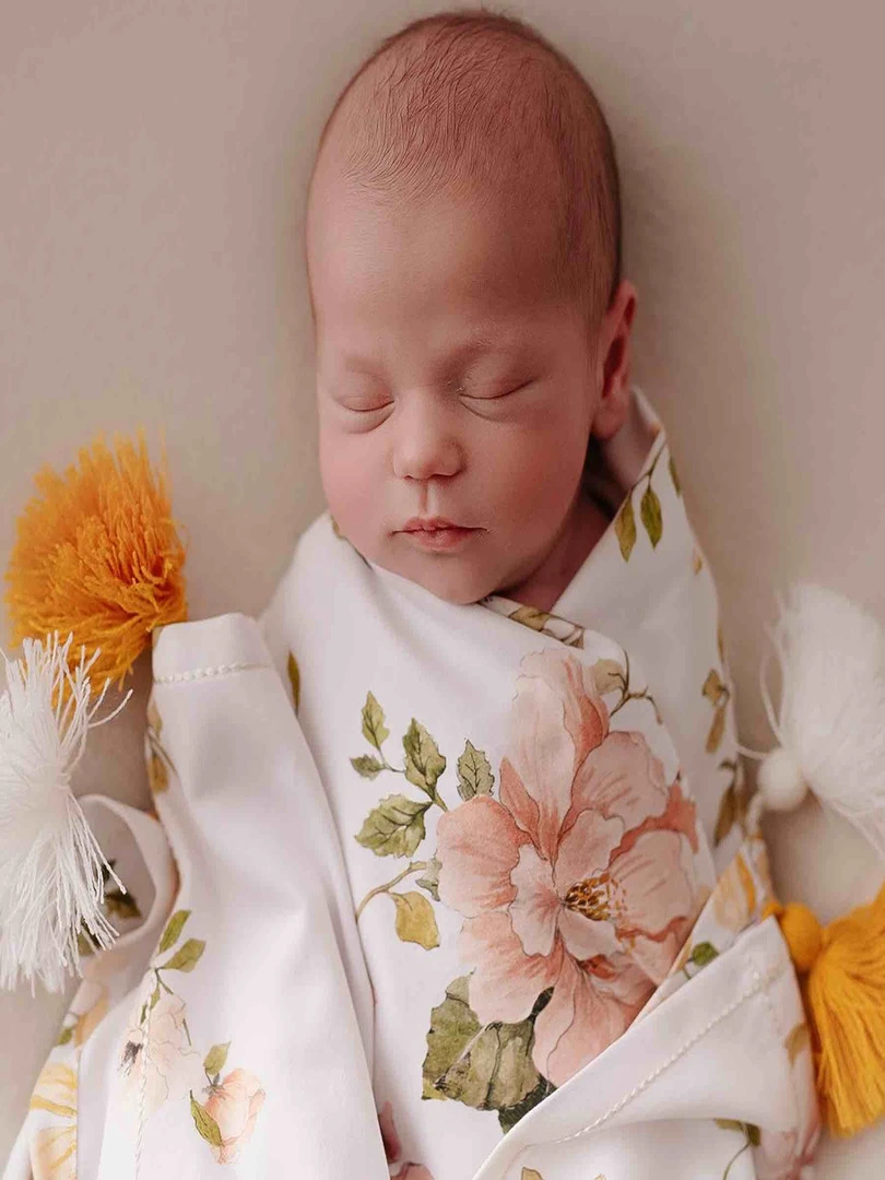 Maxi Lange Couverture  À Pompons En Bambou  Corail   N/A