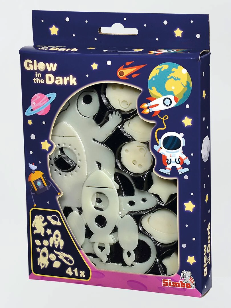 Stickers muraux 'espace et vaisseaux' blanc