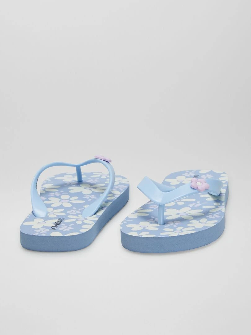 Tongs 'fleurs'   Bleu