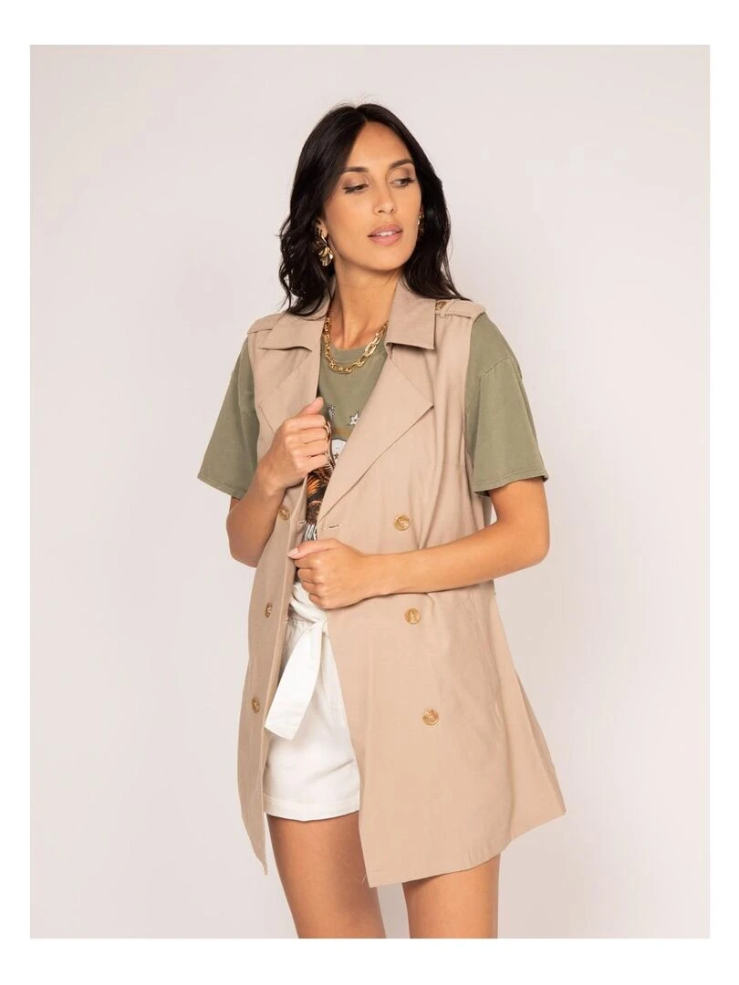 Veste sans manches ULIANA Beige