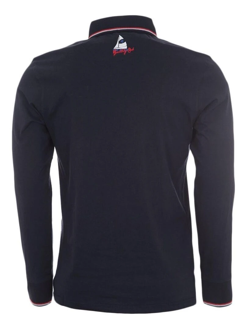 Polo manches longues garçon ECAPLANO VENT DU CAP Bleu marine